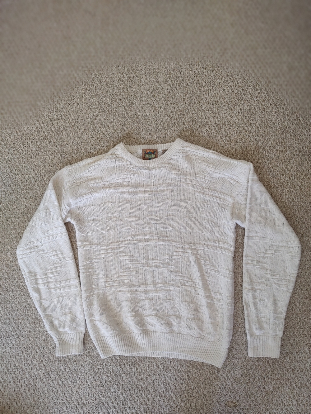 Vintage Brad Richards Chunky Textured Grandpa Sweater 80s Cotton Blend